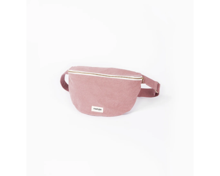Sac banane Custine XL en coton recyclé - Bois de rose