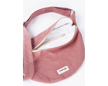 Sac banane Custine XL en coton recyclé - Bois de rose