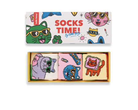 Pack de 3 paires de chaussettes Cats
