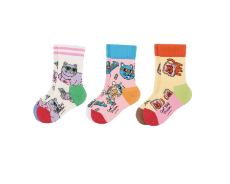 Pack de 3 paires de chaussettes Cats