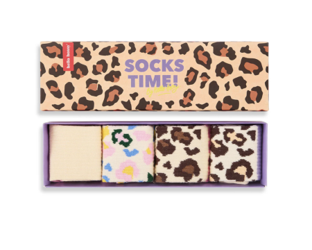 Pack de 4 paires de chaussettes Léopard