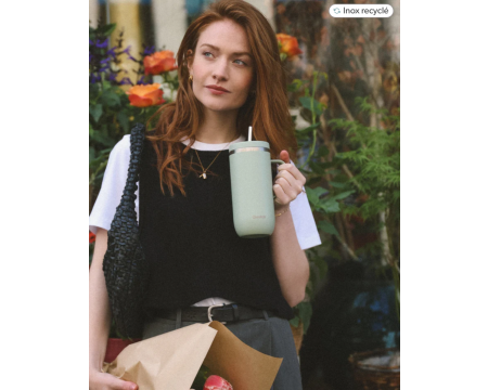 Cold Cup isotherme QWETCH - Matt Vert Tilleul 600 ml