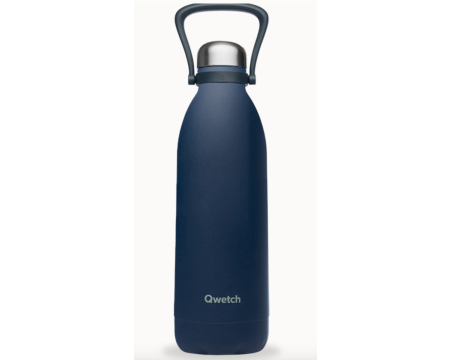Bouteille isotherme TITAN 1,5L avec poignée de portage - QWETCH - Granite Bleu