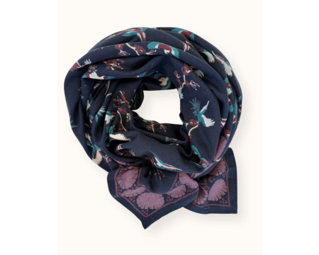 Big foulard Latika Cerisier Navy