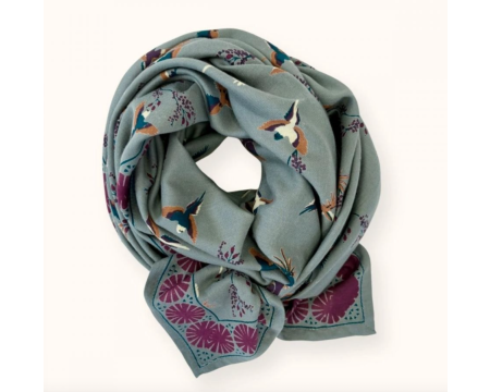 Big foulard Latika Cerisier Grey