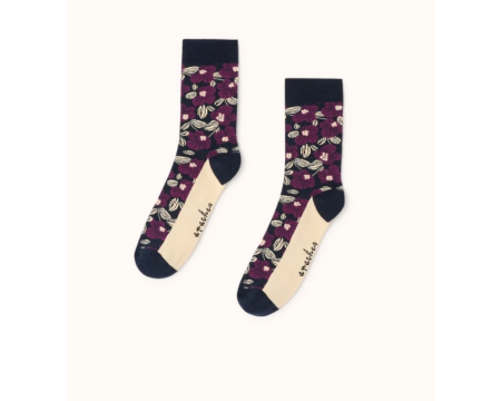 Chaussettes Estrella Amaryllis Navy Cassis