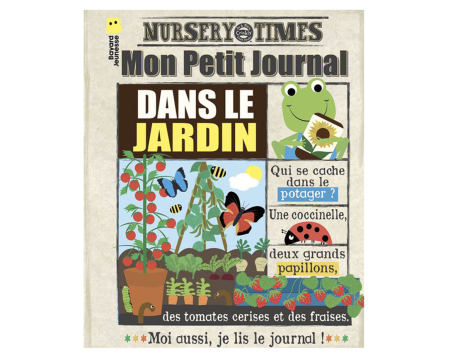 Petit journal en tissu Crinkly pour bébé - Dans le jardin