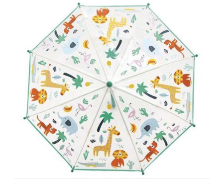 Parapluie enfant Transparent et magique - Jungle - Little L