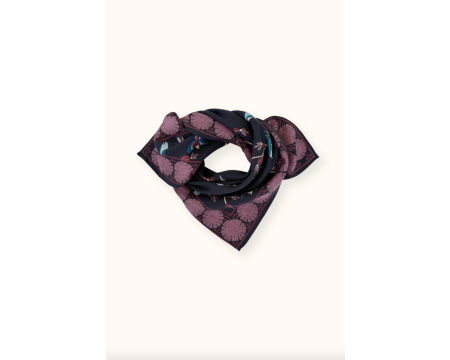 Small foulard Manika Cerisier Navy APACHES