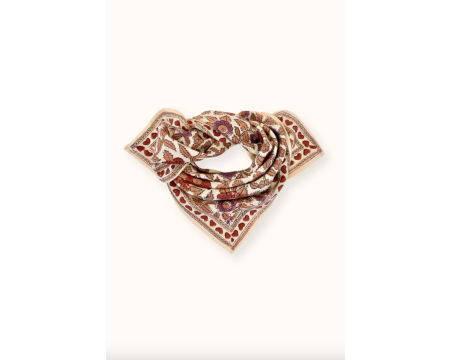 Small foulard Manika Coeur Macadamia Fire APACHES