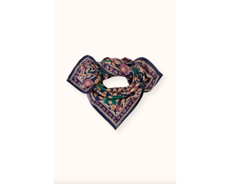 Small foulard Manika Coeur Navy Forest APACHES