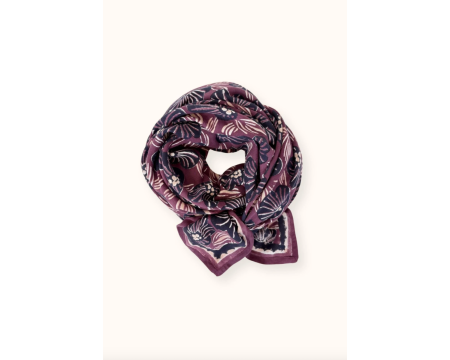 Big foulard Latika Amaryllis Cassis APACHES