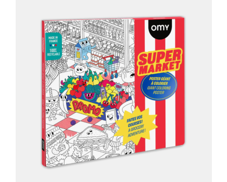 Poster géant à colorier - SUPERMARKET - OMY