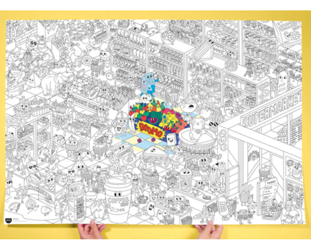 Poster géant à colorier - SUPERMARKET - OMY