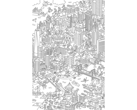 Poster géant à colorier - NEW YORK CITY - OMY