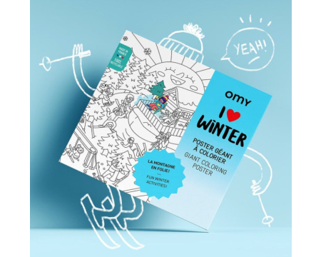 Poster géant à colorier - I LOOVE WINTER - OMY