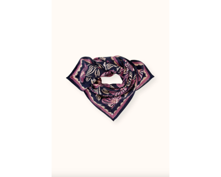Small foulard Manika Amaryllis Navy Cherry APACHES