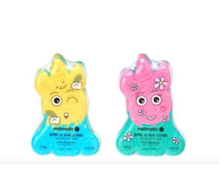 Bombe De Bain Licorne Bleue & Jaune NAILMATIC