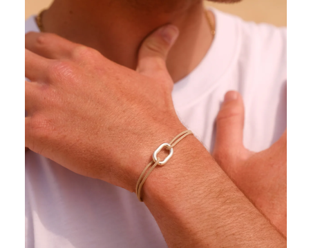 Bracelet maillon 16 mm argent Orin LE VENT A LA FRANCAISE