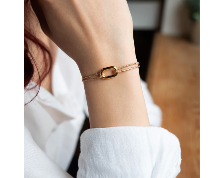 Bracelet maillon 16 mm or Filin LE VENT A LA FRANCAISE