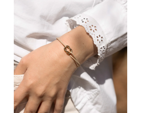 Bracelet noeud 16 mm plaqué or Cargo LE VENT A LA FRANCAISE