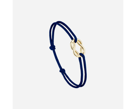 Bracelet noeud 16 mm plaqué or Tisserand LE VENT A LA FRANCAISE