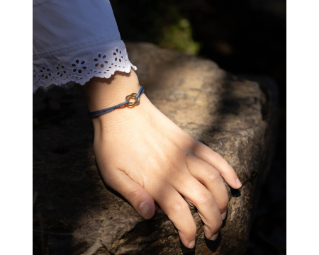 Bracelet noeud 16 mm plaqué or Tisserand LE VENT A LA FRANCAISE