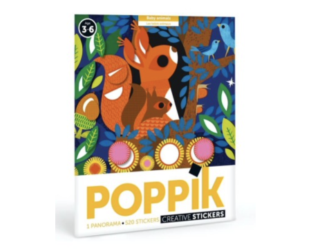 Poster créatif + 520 stickers - BÉBÉS ANIMAUX