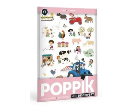 Poster mini-discovery en stickers - POPPIK - La Ferme