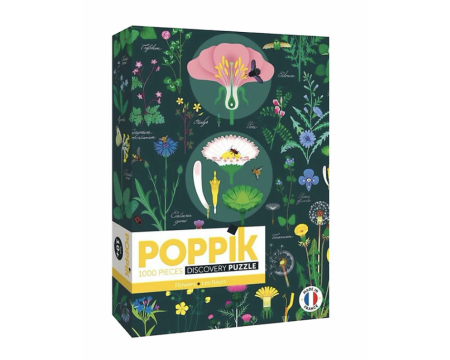 PUZZLE ÉDUCATIF 1000 PIÈCES - LES FLEURS - POPPIK