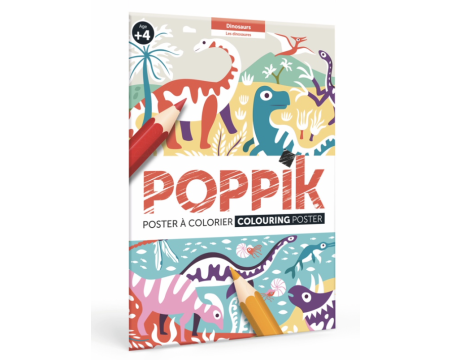 Poster à colorier - POPPIK - DINOSAURES