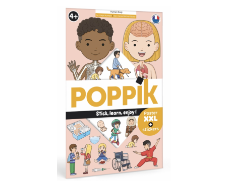 Poster XXL + stickers - POPPIK - CORPS HUMAIN