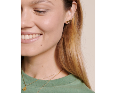 Boucles d'oreilles Clarisse émoi émoi - dorées à l'or fin 24 carats