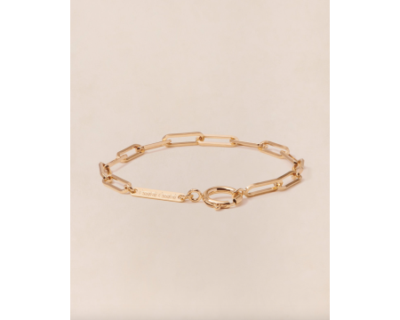 Bracelet maillons XL doré à l'or fin 24 carats 18 cm EMOI EMOI