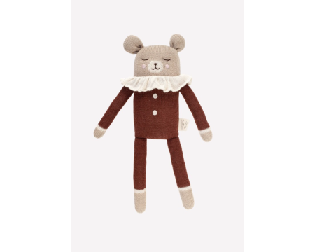 Doudou ourson pyjama sienne