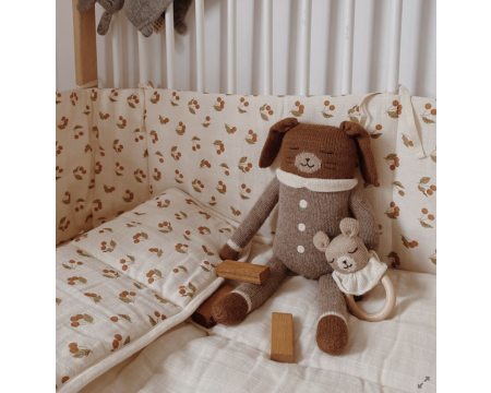Grand doudou lapin - pyjama avoine