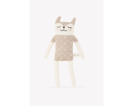 Doudou faon sable en laine d'alpaga
