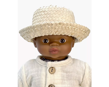 Chapeau de paille Pablo pour poupée Minikane Babies