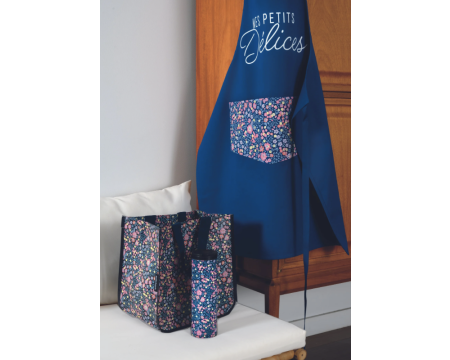 Tablier adulte "LES PETITS DÉLICES" - Bleu