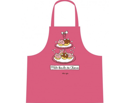 Tablier enfant "P'TITS BOUTS DE CHOUX" - Rose Fuchsia