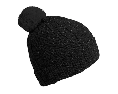 Bonnet Enfant torsade laine brillante - Noir de Charbon