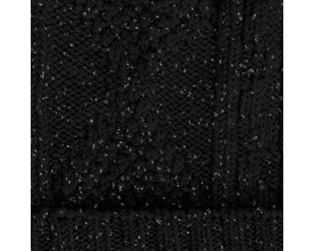 Bonnet Enfant torsade laine brillante - Noir de Charbon