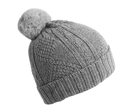 Bonnet Enfant torsade laine brillante - Gravier