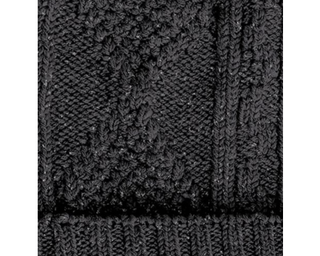 Bonnet Adulte torsade laine brillante - Poivre