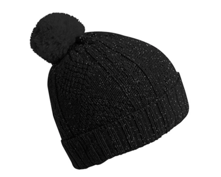 Bonnet Adulte torsade laine brillante - Noir de Charbon