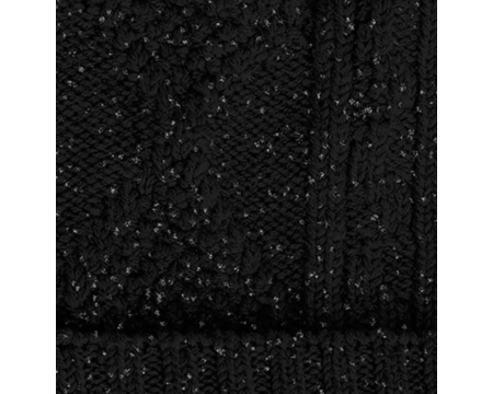 Bonnet Adulte torsade laine brillante - Noir de Charbon