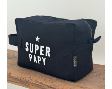 Trousse de toilette noir SUPER PAPY MARCEL&LILY