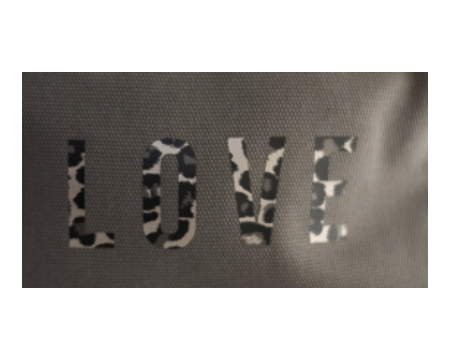 Cabas LOVE (taupe, léopard) ML