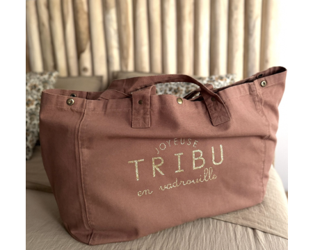 Cabas pressions Bois de Santal - JOYEUSE TRIBU EN VADROUILLE - MARCEL&LILY