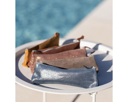 Mini Trousse à Stylos - LA CARTEBLIÈRE - Cuir pailleté